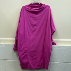 Daily Practice by Anthropologie 1X mock neck knit Pink Long Sleeve mini dress